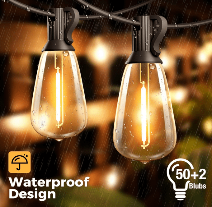 2W, 15m, 15 pc, outdoor high pressure lamp, ST38 old Edison bulb, waterproof and dimming outdoor chandelier for backyard bistro porch garden. 2W, 15m, 15 pc, outdoor high pressure lamp, ST38 old Edison bulb, waterproof and dimming outdoor chandelier for backyard bistro porch garden.