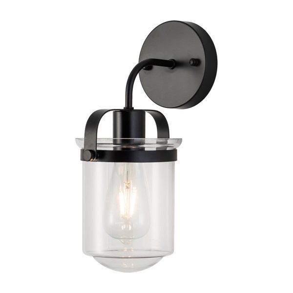 1-Light Wall Lamp with Clear Glass Shade, Modern Wall Sconce, Industrial Indoor Wall Light Fixture for Bathroom Living Room Bedroom Over Kitchen Sink 1-Light Wall Lamp with Clear Glass Shade, Modern Wall Sconce, Industrial Indoor Wall Light Fixture for Bathroom Living Room Bedroom Over Kitchen Sink