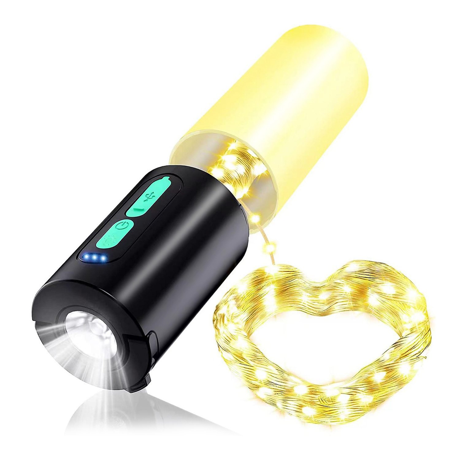 4 In 1 Rechargeable Camping String Light IP44 Waterproof Camping Lantern with 33Ft String Light 7 Light Modes Emergency Power Bank Carry Bag for Indoo 4 In 1 Rechargeable Camping String Light IP44 Waterproof Camping Lantern with 33Ft String Light 7 Light Modes Emergency Power Bank Carry Bag for Indoo
