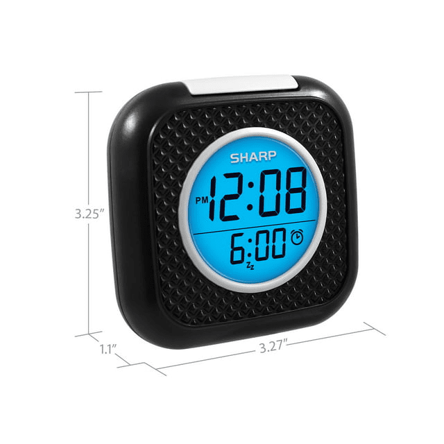 Sharp Vibrating Alarm Clock Pillow - Bed Shaker Black Digital Display Battery Operated Sharp Vibrating Alarm Clock Pillow - Bed Shaker Black Digital Display Battery Operated