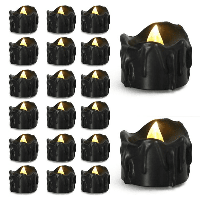 Halloween Decoration Candle Light 12-Pack ,Black Tears Candle Tea Light Halloween Decoration Candle Light 12-Pack ,Black Tears Candle Tea Light