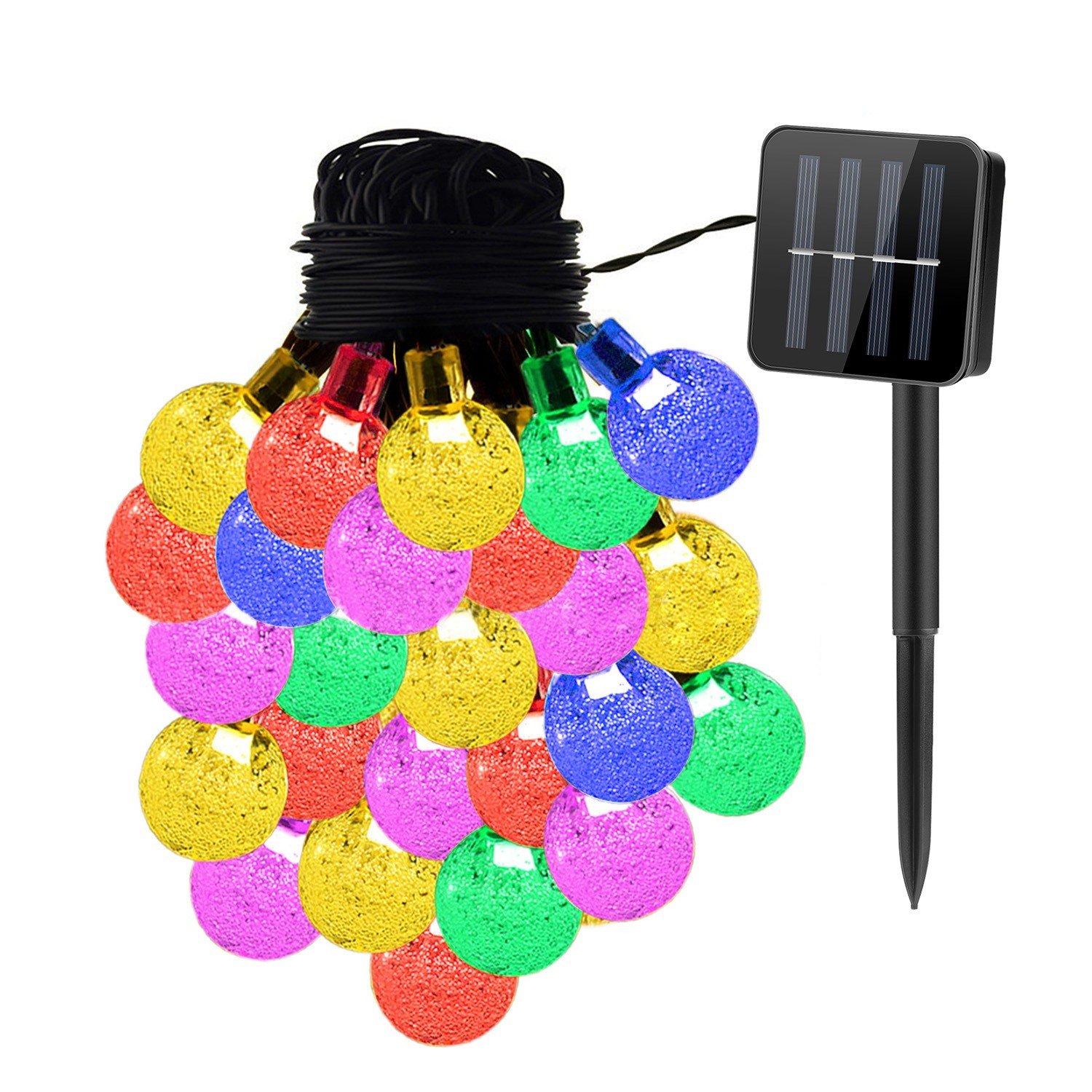 Globe String Solar Lights 30 Ball LED Fairy Solar Lamps 8 Lighting Modes IP65 Waterproof Decorative Lamp Globe String Solar Lights 30 Ball LED Fairy Solar Lamps 8 Lighting Modes IP65 Waterproof Decorative Lamp